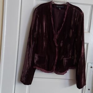 Purple velvet blazer